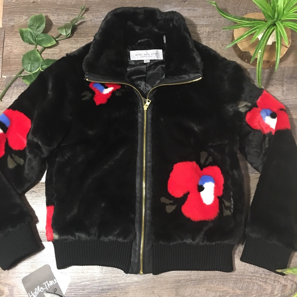 ANDREW MARC FAUX FUR JACKET